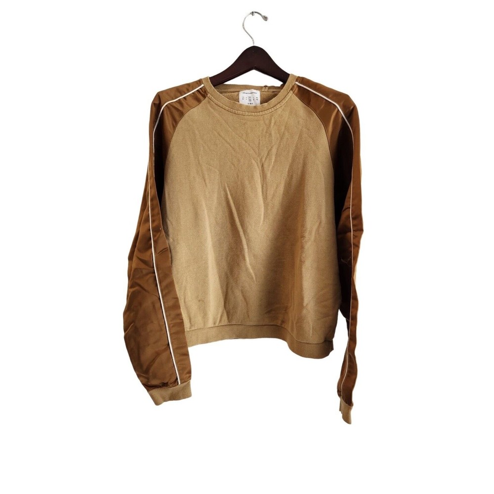 Urban Outfitters Sweatshirt Mens Size M Khaki/Brown Cotton Crew Neck Long Sleeve